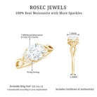 Round Cut Moissanite Solitaire Infinity Ring in Gold Moissanite - ( D-VS1 ) - Color and Clarity - Rosec Jewels