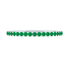 0.50 CT Round Cut Emerald Full Eternity Stackable Ring Emerald - ( AAA ) - Quality - Rosec Jewels