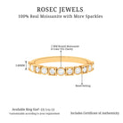 Moissanite Geometric Half Eternity Ring Moissanite - ( D-VS1 ) - Color and Clarity - Rosec Jewels