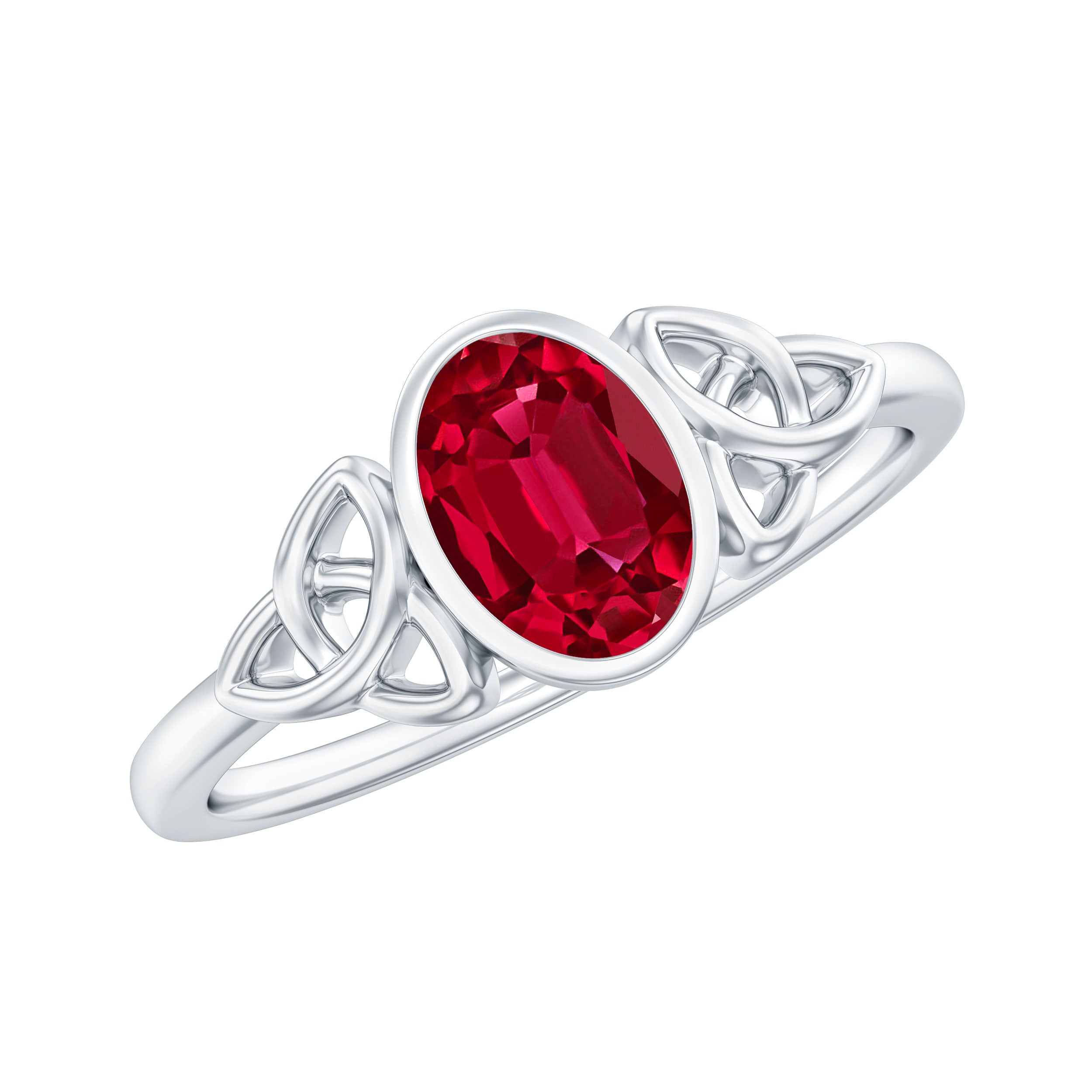 Vintage Sterling Silver Ruby Red Faceted Solitaire Cocktail Ring Featuring Elegant Prong outlets Set Design