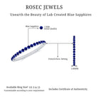 Lab Grown Blue Sapphire Simple Stackable Ring Lab Created Blue Sapphire - ( AAAA ) - Quality - Rosec Jewels