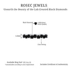 Created Black Diamond Heart Eternity Band Lab Created Black Diamond - ( AAAA ) - Quality - Rosec Jewels