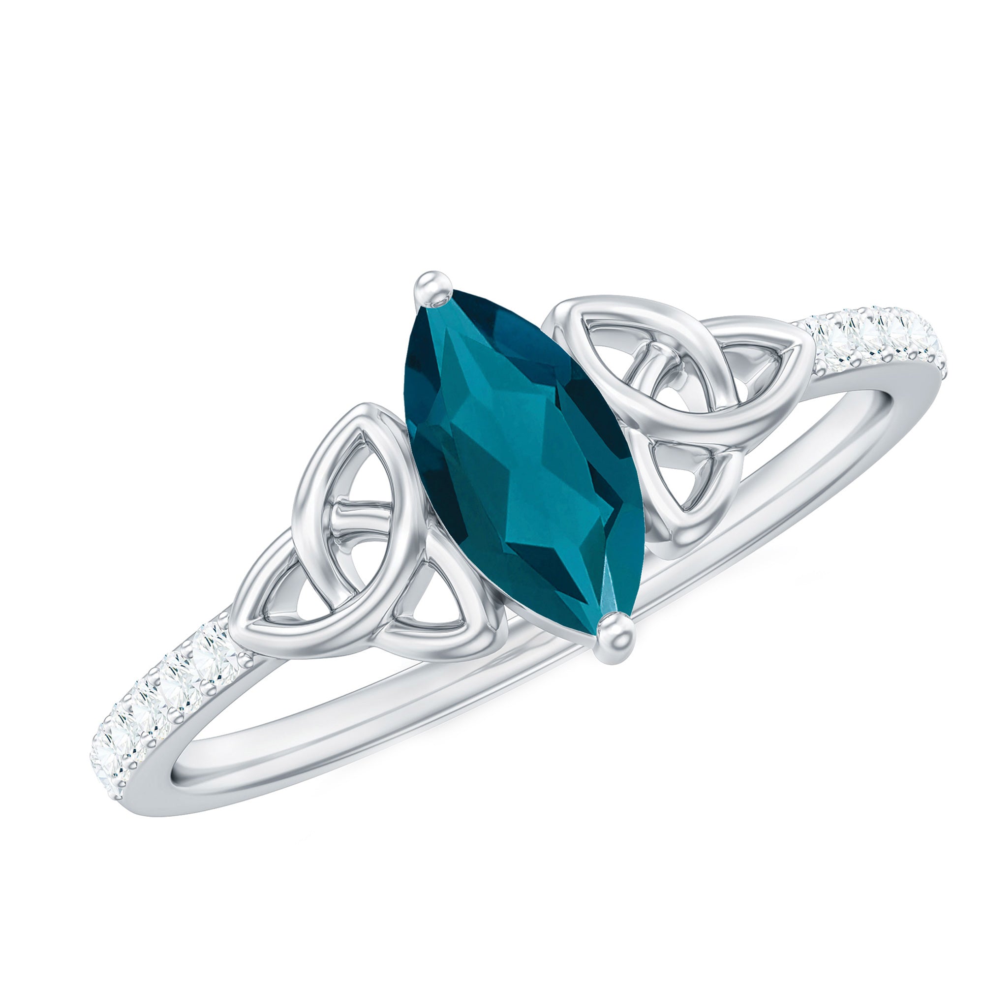 London blue topaz ring marquise cut blue gemstone ring sterling silver ring bridal 2024 ring