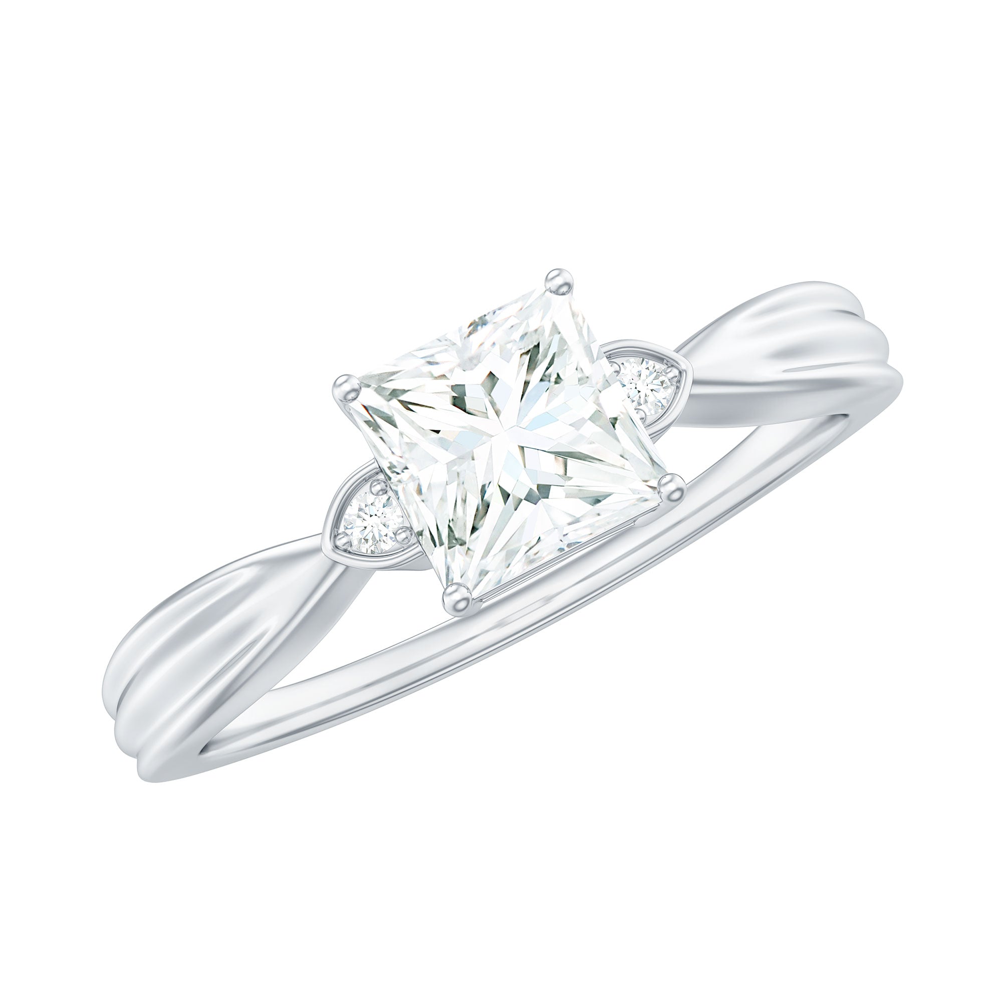 Extraordinary Quartz Solitaire Princess store Ring