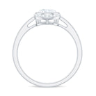 Bezel Set Round Cut Moissanite Classic Engagement Ring Moissanite - ( D-VS1 ) - Color and Clarity - Rosec Jewels