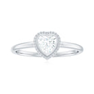 Heart Shape Moissanite Solitaire Gold Engagement Ring in Bezel Setting Moissanite - ( D-VS1 ) - Color and Clarity - Rosec Jewels