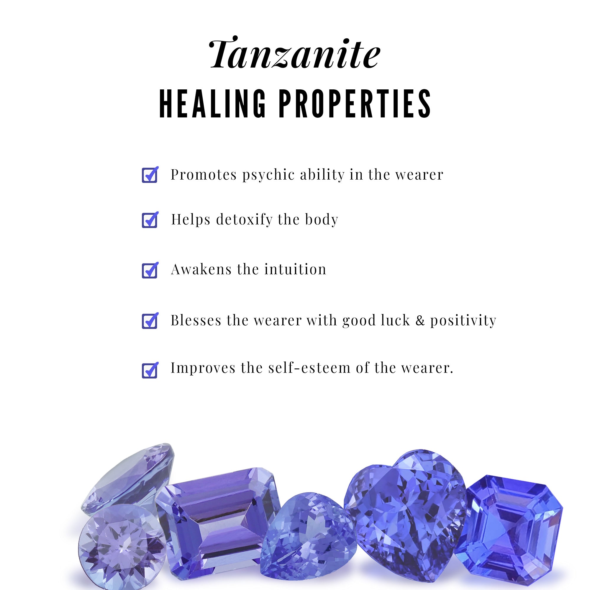 Cushion Shape Tanzanite Solitaire Ring with Diamond Trio Tanzanite - ( AAA ) - Quality - Rosec Jewels