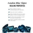 Certified London Blue Topaz and Moissanite Half Eternity Ring London Blue Topaz - ( AAA ) - Quality - Rosec Jewels