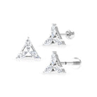 1/4 CT Marquise Moissanite Triangle Earring for Rook Piercing Moissanite - ( D-VS1 ) - Color and Clarity - Rosec Jewels