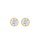 1/4 CT Minimal Moissanite Solitaire Stud Earrings in Bezel Setting Moissanite - ( D-VS1 ) - Color and Clarity - Rosec Jewels