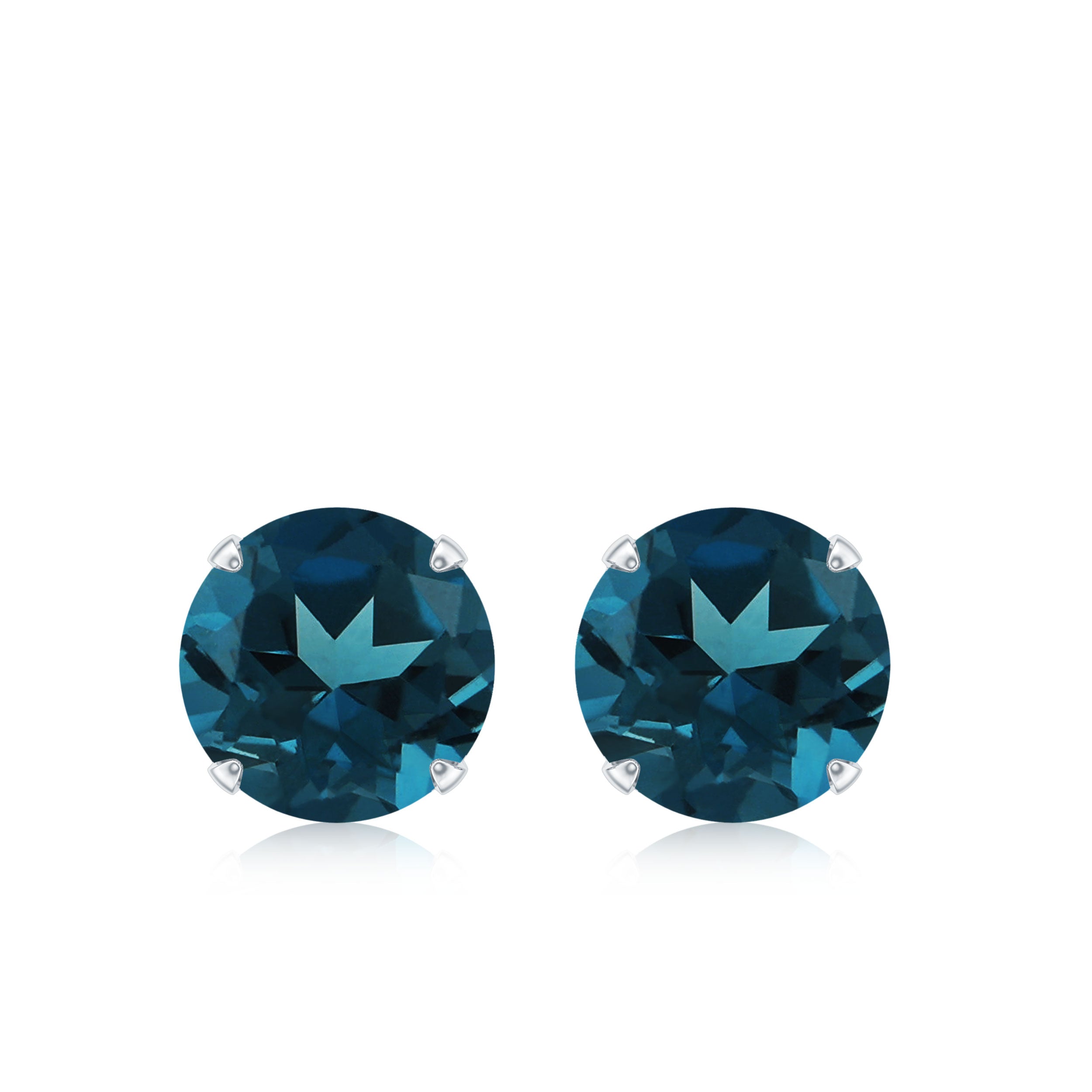 London Blue Topaz Stud Earrings In Sterling Silver - December Birthstone Jewelry shops