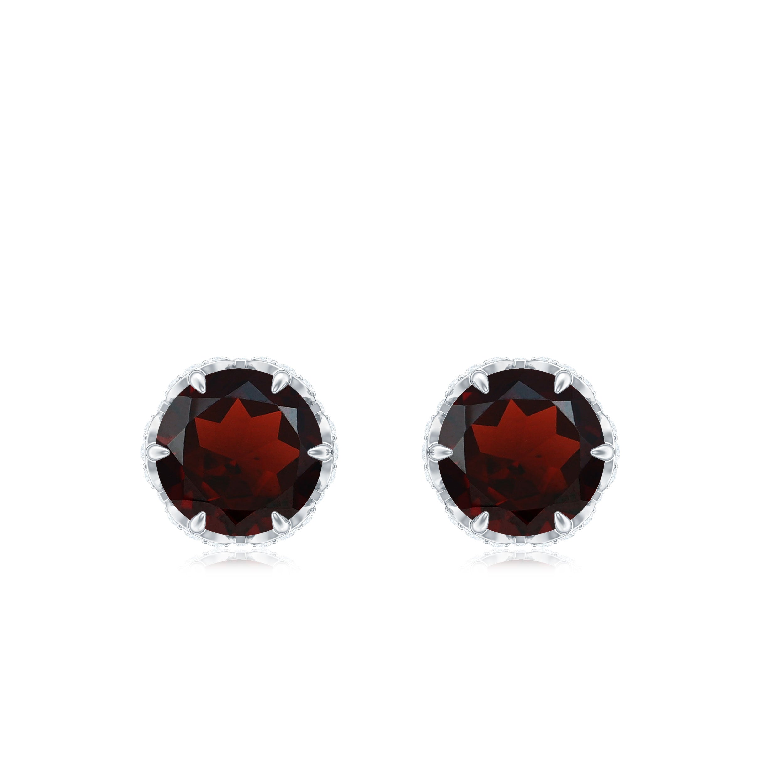 Peace Shield Certified Garnet | Garnet Stud 2024 Earrings | Succulent Earrings | Gift for Her