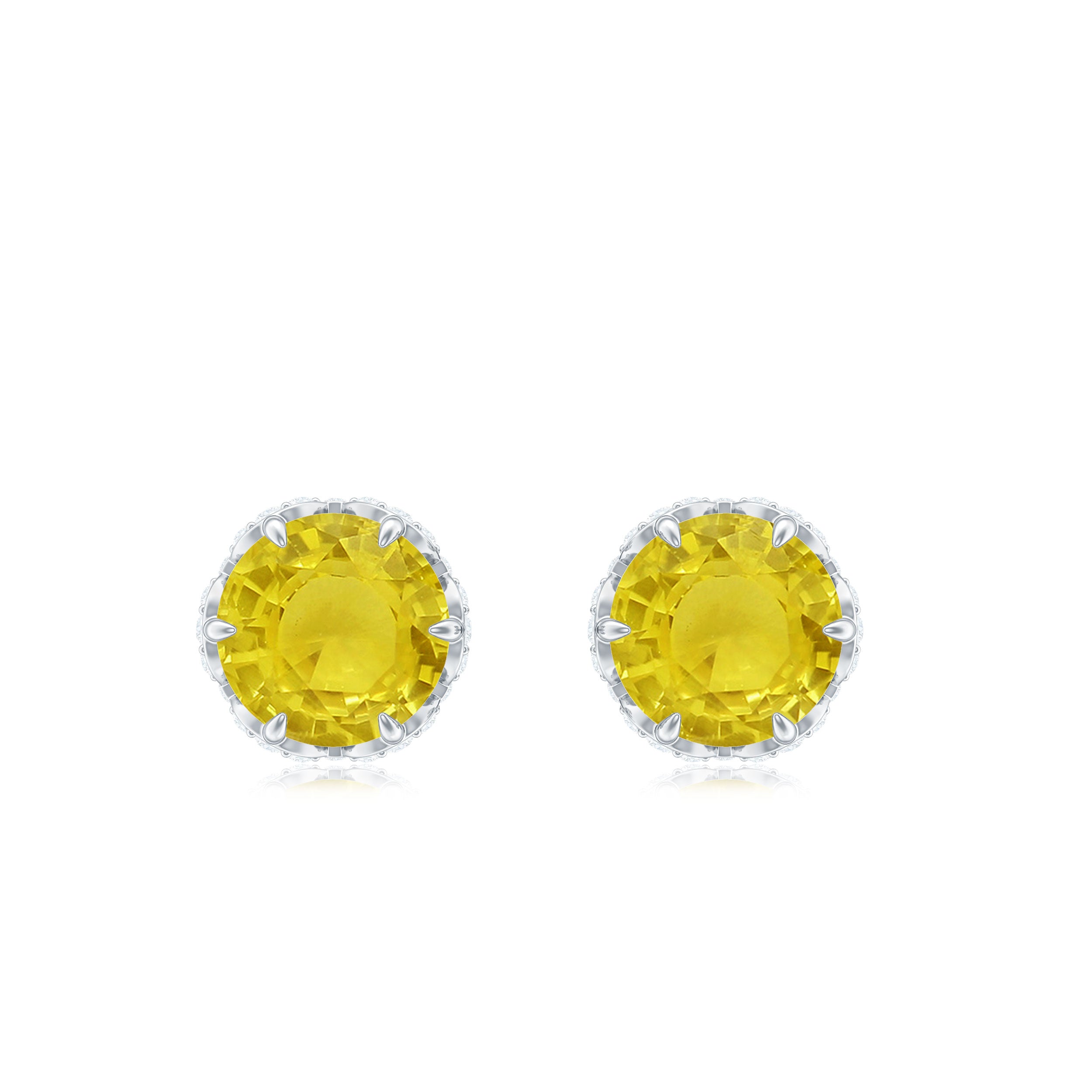 Buy Natural Yellow Sapphire Earrings Online – Rosec Jewels