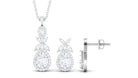 4.50 CT Cubic Zirconia Cocktail Jewelry Set in Gold Zircon - ( AAAA ) - Quality - Rosec Jewels