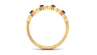 Garnet and Diamond Art Deco Half Eternity Ring Garnet - ( AAA ) - Quality - Rosec Jewels