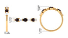 Real Garnet and Diamond East West Half Eternity Ring Garnet - ( AAA ) - Quality - Rosec Jewels
