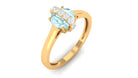 Round Sky Blue Topaz Designer Engagement Ring Sky Blue Topaz - ( AAA ) - Quality - Rosec Jewels