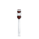 Heart Shape Garnet and Diamond Half Eternity Ring Garnet - ( AAA ) - Quality - Rosec Jewels