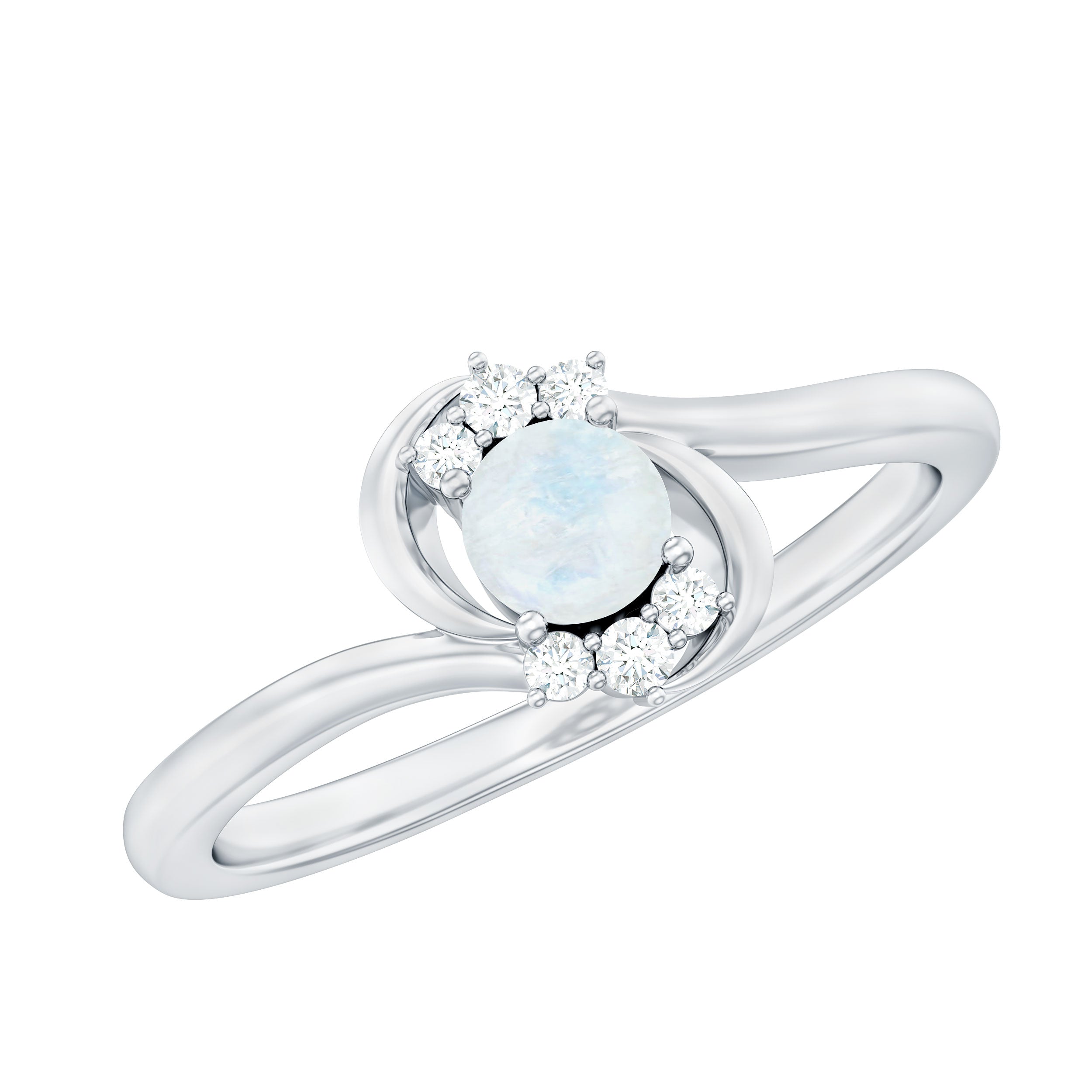 Moonstone ring, solitaire ring silver, engagement ring, promise 2024 ring silver