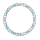 Claw Set Sky Blue Topaz Eternity Ring for Women Sky Blue Topaz - ( AAA ) - Quality - Rosec Jewels