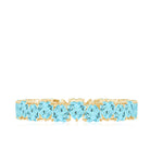 Claw Set Sky Blue Topaz Eternity Ring for Women Sky Blue Topaz - ( AAA ) - Quality - Rosec Jewels