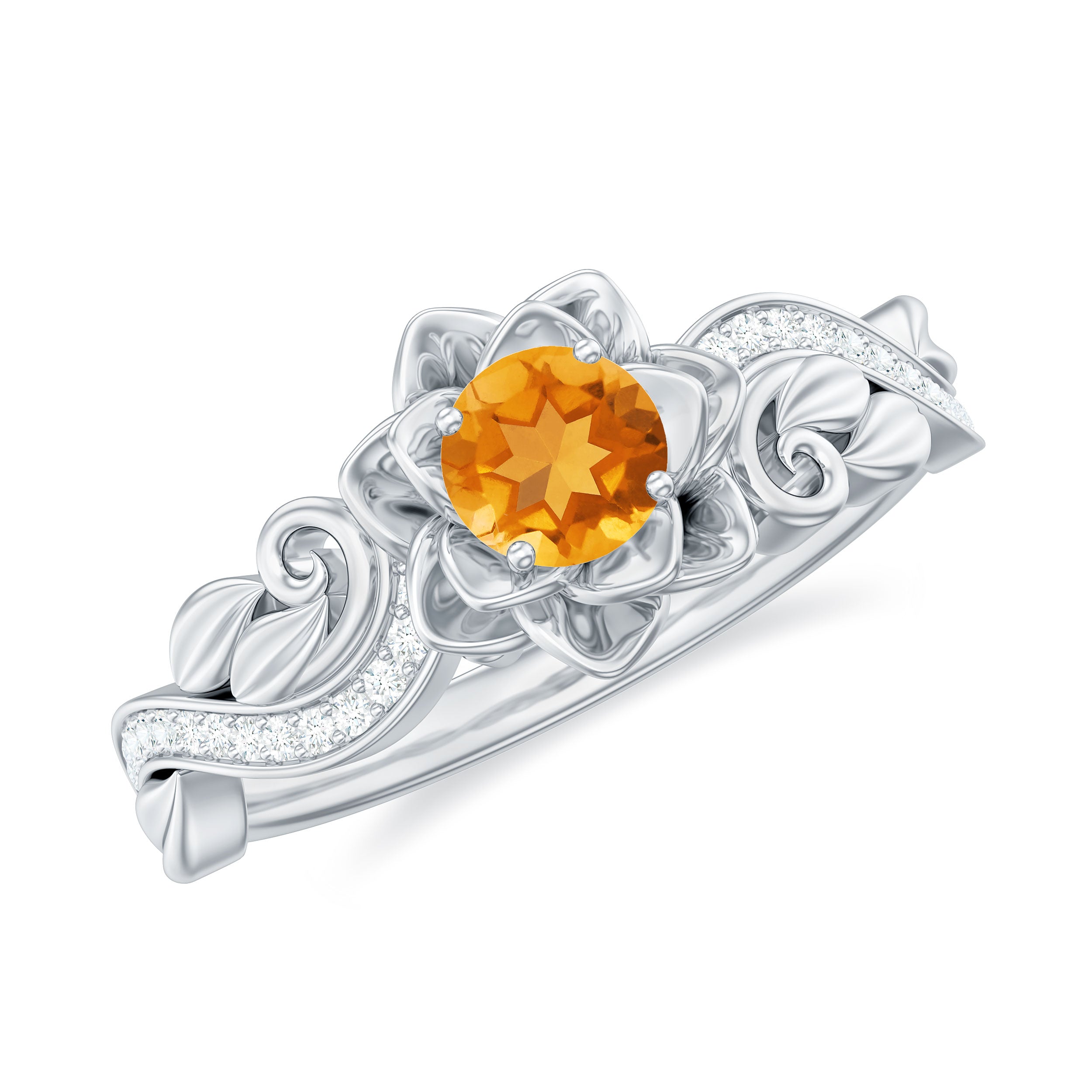 Size 8.25 Citrine popular Engagement Ring - Citrine Claw Ring set in Silver Ready to Ship