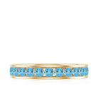 3.75 CT Swiss Blue Topaz Full Eternity Ring in Channel Setting Swiss Blue Topaz - ( AAA ) - Quality - Rosec Jewels