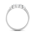 1.5 CT Pear and Round Moissanite Cluster Promise Ring Moissanite - ( D-VS1 ) - Color and Clarity - Rosec Jewels