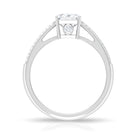 2.25 CT Octagon Cut Moissanite Solitaire Engagement Ring in Gold Moissanite - ( D-VS1 ) - Color and Clarity - Rosec Jewels