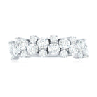 1.75 CT Cluster Moissanite Half Eternity Wedding Band in Gold Moissanite - ( D-VS1 ) - Color and Clarity - Rosec Jewels