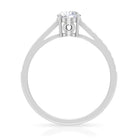 Cubic Zirconia Minimal Solitaire Promise Ring Zircon - ( AAAA ) - Quality - Rosec Jewels