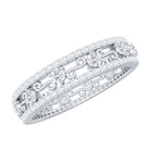 1.75 CT Filigree Wedding Band Ring withMoissanite Moissanite - ( D-VS1 ) - Color and Clarity - Rosec Jewels