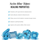 1.5 CT Round Shape Swiss Blue Topaz Cluster Flower Ring Swiss Blue Topaz - ( AAA ) - Quality - Rosec Jewels